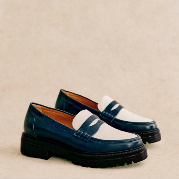 Sezane Albane Chunky Loafer in multi navy FR 37 - Picture 2 of 10